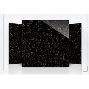 Double Layer Polished Porcelain Floor Tiles 600 X 600mm Black Loading Tiles
