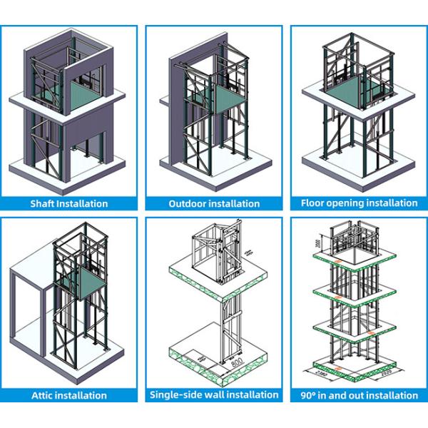 2 Ton Mezzanine Industrial Hydraulic Lift Multi Level Warehouse Goods Handling