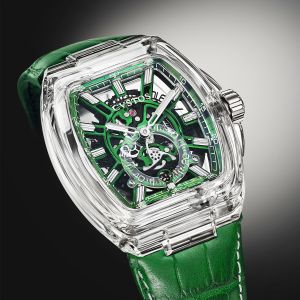 Transparent / Blue / Green Round Square Oval Sapphire Watch Case Durability