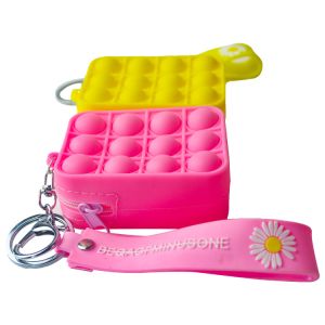 Pop Silicone Small Coin Purses Customized Trending Products Square Bubble