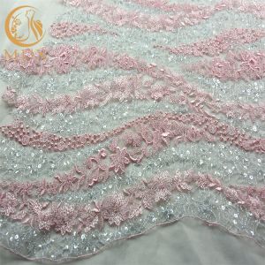 Glitter Sequin Lace Material Custom Pattern Evening Dress Lace