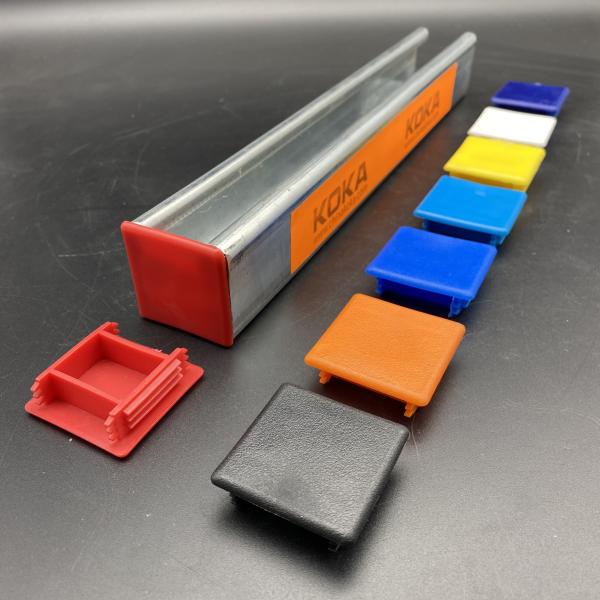 Buy 41x41mm White Yellow Plastic End Caps for Strut Channel at wholesale prices