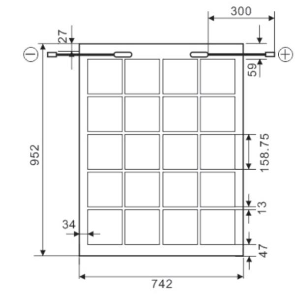 105 Watt Building Integrated Solar Panels Bifacial BIPV Components