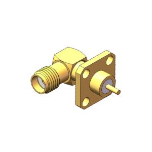 Right Angle Gold Plated 18GHz 50Ohm SMA RF Connector