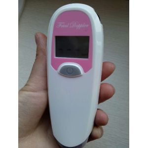 Mini size portable pink color pregnancy baby heart monitor, pocket fetal doppler