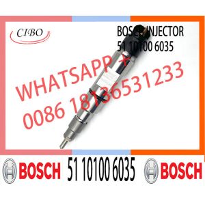 on stock fuel injector 0445120030 51 10100 6035 for MAN TRUCK