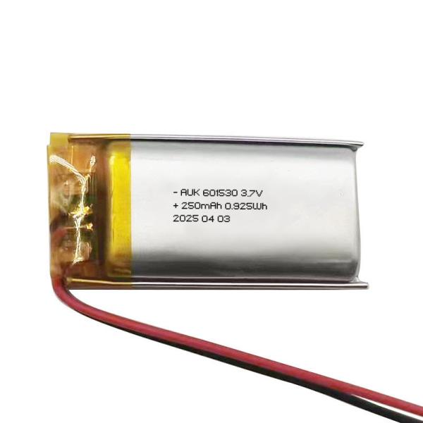 601530 250mAh 3.7V Li-Polymer Battery For Bluetooth Earphones, Neckband Fans,