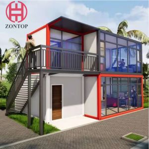 Zontop Modern Frame Cheap Easy Assemble 2 Story China Designed Modern Luxry