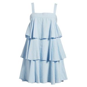 Tiered Line Ruffle Dress Summer Women Clothing
