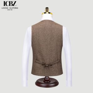 Formal Striped Suit Vest for Groomsmen Group in Regular Length and Mandarin