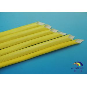 Yellow Black Red Natural Color Acrylic Resin Fiberglass Braided Sleeving / Eco-friendly Insulating Sleeves