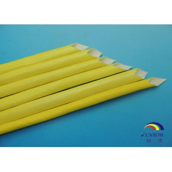 Yellow Black Red Natural Color Acrylic Resin Fiberglass Braided Sleeving / Eco