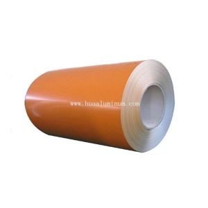 China RoHS Red 1300mm Wide Coated Aluminium Coil With Brushed Surface on sale
