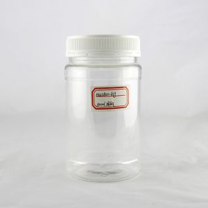 800ml Clear Plastic Cylinder Tubes , Gray PP Plastic Screw Lid