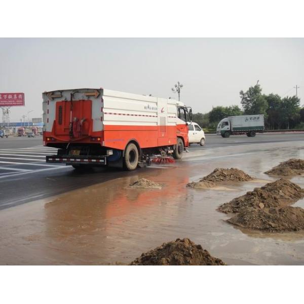 china 10 tons garbage street sweep cleaning truck with high pressure washing system