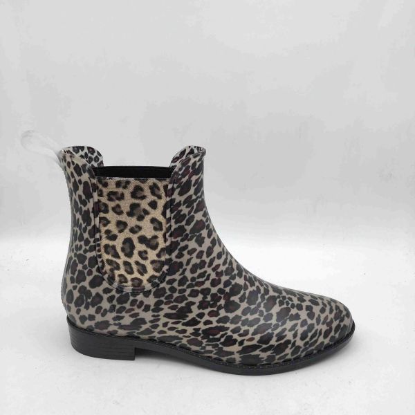 PVC Waterproof Printed Ankle Rain Boots For Women Anti Slip Customized Color
