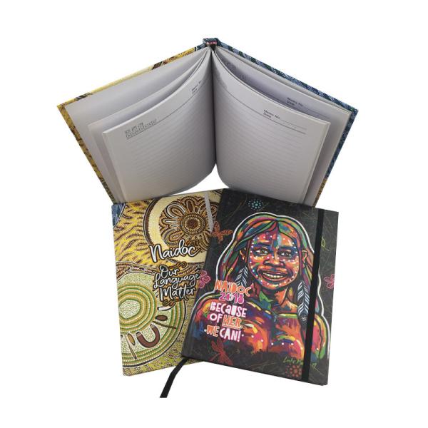 Buy Hardcover Custom Planner Printing With Elastic Band Embossed Finishing at wholesale prices