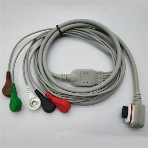 China GE Marquette Holter ECG Cable And Lead Wires Reusable IEC Cable Color Coding on sale