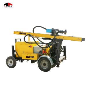 High Speed 150m Trailer Mounted Borewell Rig Machine