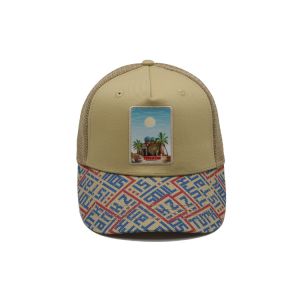 Customized Screen 5 Panel Trucker Cap Digital Printing