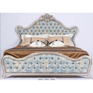 Beds classic bed king bed royal luxury bed solid wood bed supplier Italy style