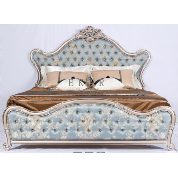 Beds classic bed king bed royal luxury bed solid wood bed supplier Italy style