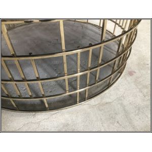 modern marble gold metal stainless steel round coffee table