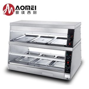 Electricity Powered Commercial 2 Layer Hot Food Display Warmer for Keeping Food