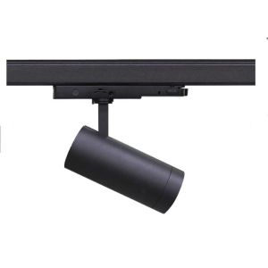 Black Aluminum 10w LED Track Spotlights With Rotatable Base , Cob LED Track