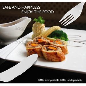 biodegradable and compostable PLA cutlery set, food cutlery set, biodegradable
