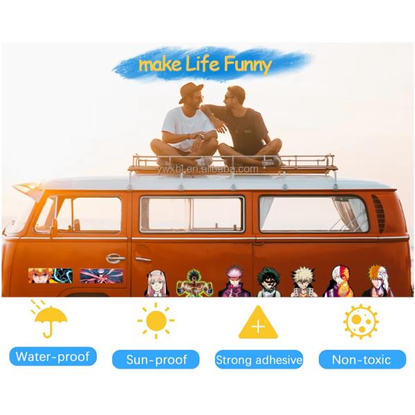 Waterproof Custom Stickers Changing Flips Motion Sticker Lenticular 3D Anime Sticker for Car Laptop Luggage Decoration