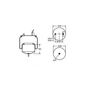 6605NP01 Contitech Air Ride Suspension Spring Truck OE 3171692