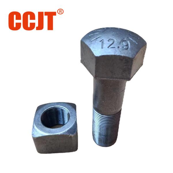 Carbon Steel Excavator Track Bolts 12.9 Plow Bolts for PC300/ PC400/ D65 Zinc