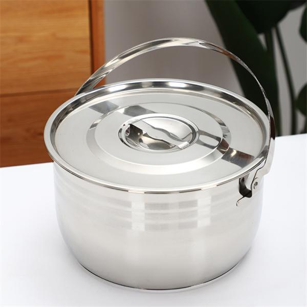 Home use 4pcs stock pot cooking cookware set with lid handle