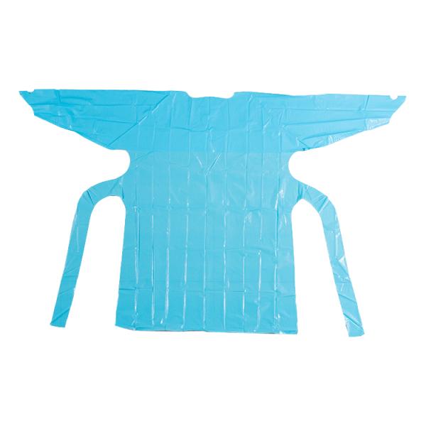 CPE GOWN, PLASTIC MEDICAL DISPOSABLE APRONS FOR DOCTOR, BIOHAZARD APRON, SURGICAL APRON, LOGO CUSTOMIZED EXAM APRON