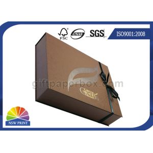 Customized Design Ribbon Closure Cardboard Gift Box 4C Printing