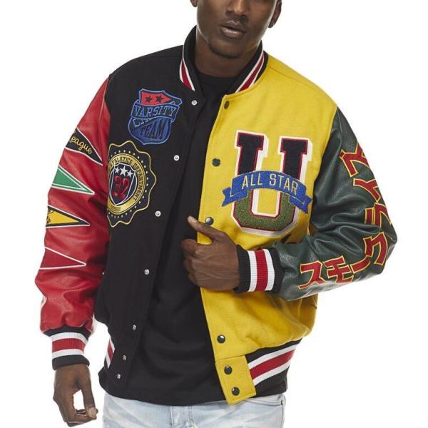 Embroidery Patches Custom Men Letterman Jacket Baseball Leather Street Plus Size Coat Varsity Jacket for Men