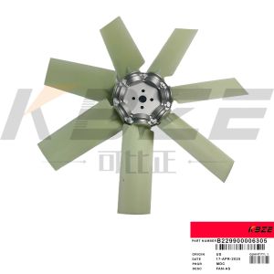CLG922E SY215 XE215 EXCAVATOR B229900006305 FAN BLADE 4H 7B FOR CUMMINS 6BT5.9