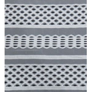 Train tracks Lines Net Cotton Nylon Lace Fabric for garment or Summer Dresses