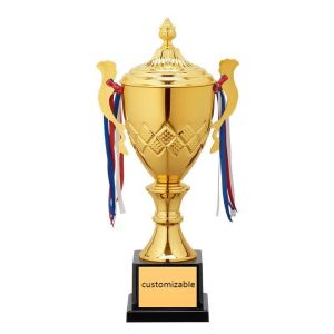 Customized Metal Trophy Cup 32cm Hight Tear Resistant
