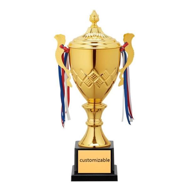 Buy Customized Metal Trophy Cup 32cm Hight Tear Resistant at wholesale prices