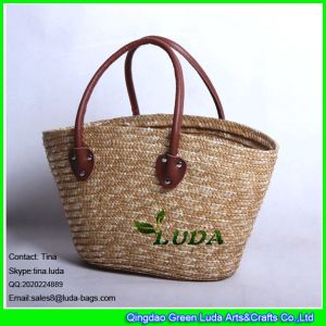 China LUDA summer holiday wheat straw beach tote bag 2016 on sale