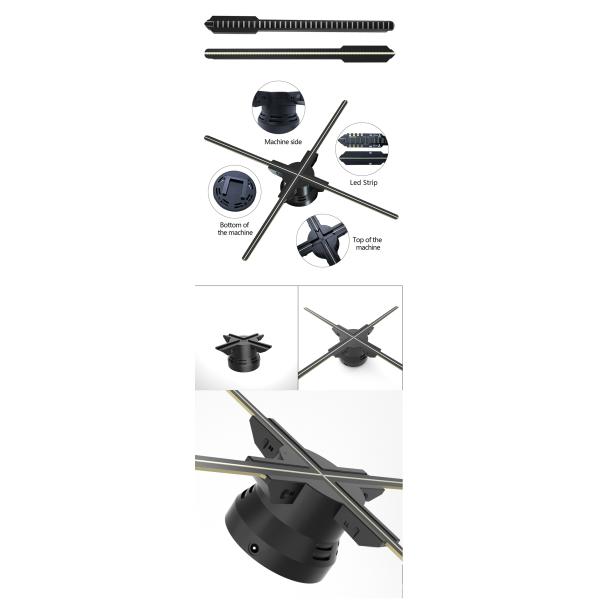 OEM 2024 60cm 4 Blades 3D Hologram Display Fan for High Brightness Holographic Display
