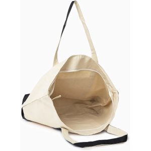 Extra Large Canvas Zippered Tote Bag Zip Top 100% Organic Cotton 22 Inches