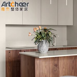 Customized Color Particle Board Kitchen Cabinets With Lacquer Paint Finish For