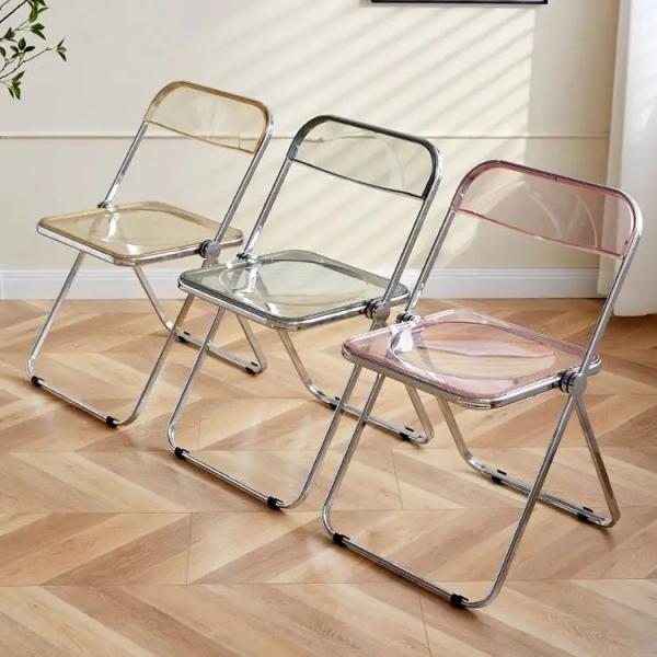 Buy Transparent Foldable Acrylic Chair OEM ODM Clear Acrylic Folding Chairs at wholesale prices
