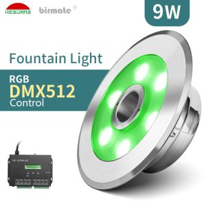 Quality SMD3535 RGB DMX IP68 Waterproof Led Fountain Light 9W DC24V Input for sale