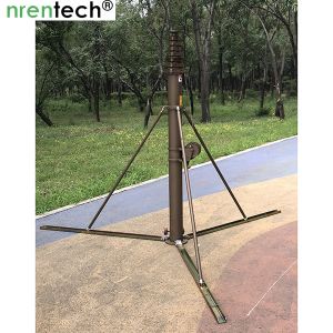 10m manual crank winch telescopic mast/ push telescoping mast/ aluminum