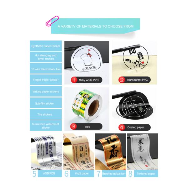 Custom packaging labels Roll Waterproof Round Vinyl sticker label Product Logo labeling Printing Pantone Bag Customized