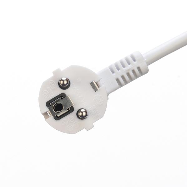 EU Type Power Strip Surge Protection 3 Gang Extension Cord Socket with H03vvh2 f 2x0.75mm2 Power Cable and Electrical Plug